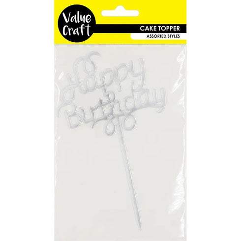 Acrylic Happy Birthday Cake Topper