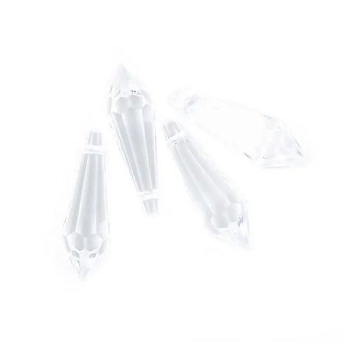 Acrylic Faceted  Prism Shape Beads