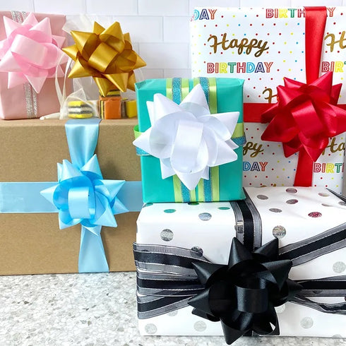 Red Adhesive Satin Gift Bow