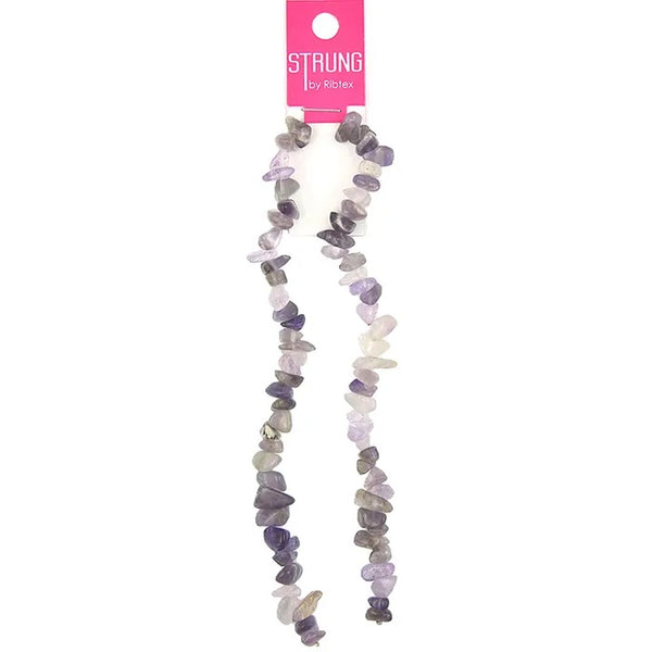 Amethyst Colour Stone Chips Strung Beads