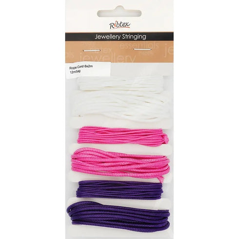 Assorted 2 Sizes Nylon Rope Cord (available in 4 colours)