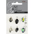 Assorted Black Colours Oval Rhinestone Pendant Charms