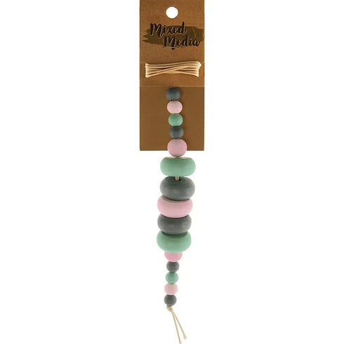 Assorted Colours Donut Shape Wooden Beads