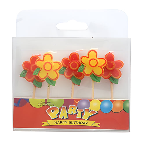 Assorted Colours Flower Shape Candles