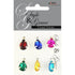 Assorted Colours Teardrop Rhinestone Pendant Charms