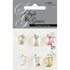 Assorted Crystal Colours Rectangle Rhinestone Pendant Charms