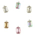 Assorted Crystal Colours Rectangle Rhinestone Pendant Charms