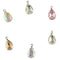 Assorted Crystal Colours Teardrop Rhinestone Pendant Charms