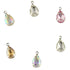 Assorted Crystal Colours Teardrop Rhinestone Pendant Charms
