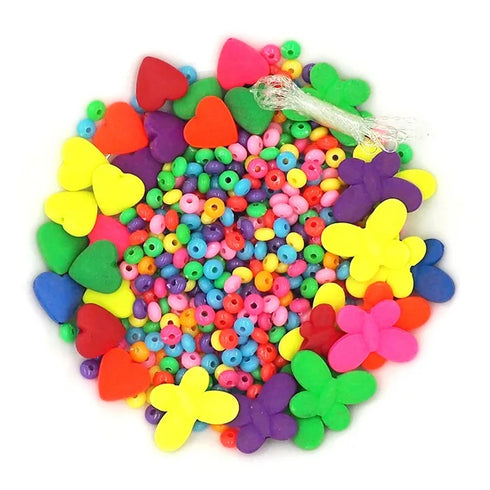 Assorted Designs Triple Pack Plastic Beads