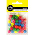 Assorted Fluoro Colours Round Wooden Beads