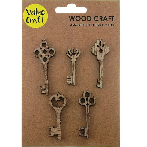 Assorted Keys Wooden Shapes