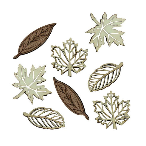 Assorted Leaves Wooden Shapes
