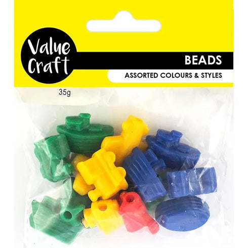 Assorted Transports Shaped Beads