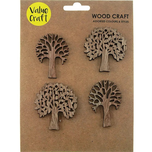 Assorted Trees Wooden Shapes