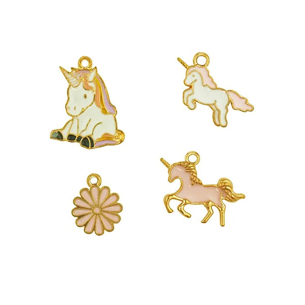 Assorted Unicorn Shape Charms Set