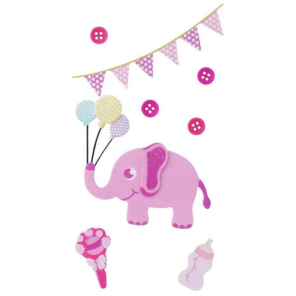 Baby Elephant 3D stickers (available in 2 colours)