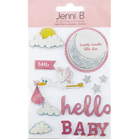 Baby Girl Theme 3D Sticker
