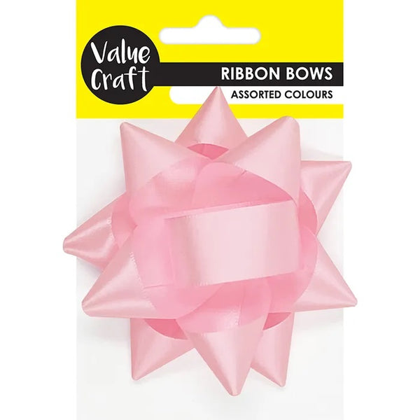 Baby Pink Adhesive Satin Gift Bow