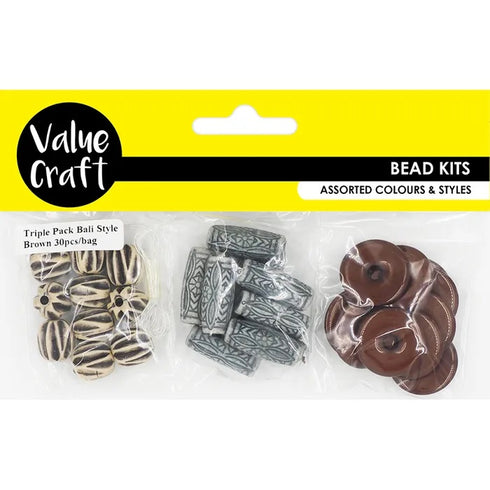 Bali Triple Pack Plastic Beads