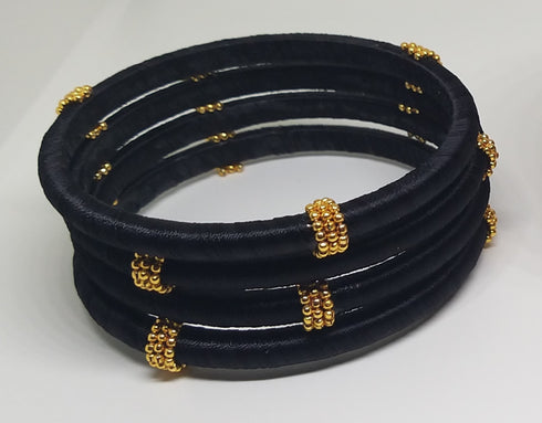 Handmade Bangle Silk Thread Jewellery (in 2 colours)