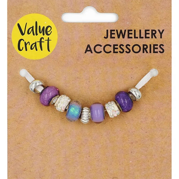 Purple Colour Beads with Large Holes