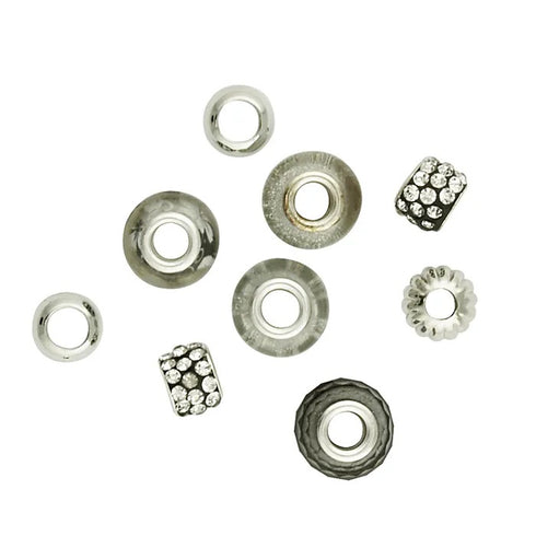 Silver Colour Beads with Large Holes