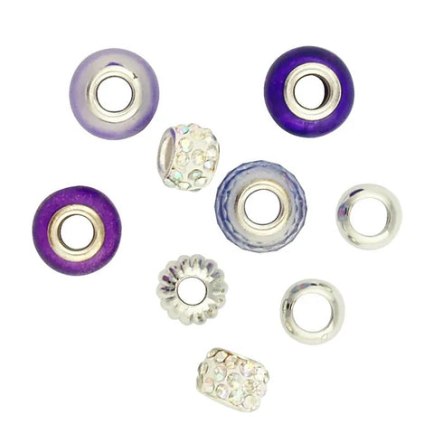 Purple Colour Beads with Large Holes