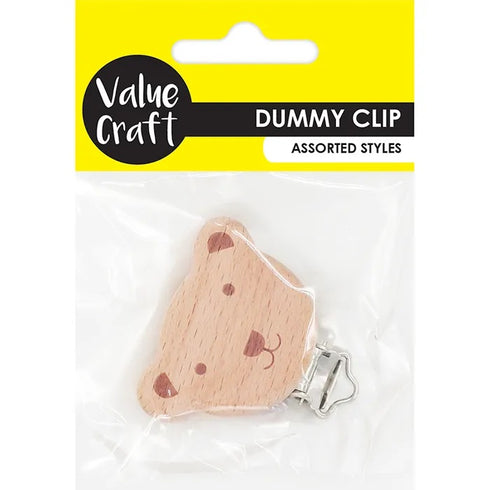 Bear Head Shape Wood Dummy Clip