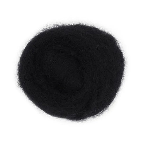 Black Colour Combed Wool