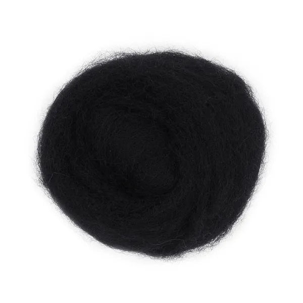 Black Colour Combed Wool