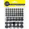Black Colour Hook & Loop Self Adhesive Dots