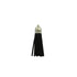 Black Colour Tassels with a Suede Look