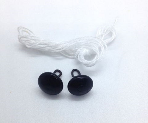 Black Colour Glass Doll Eyes (available in 3 sizes)