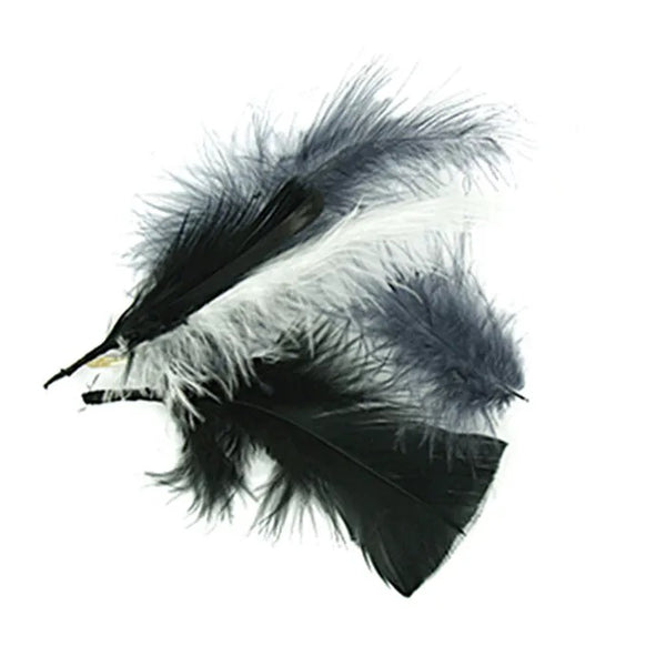 Black/White/Grey Craft Feathers