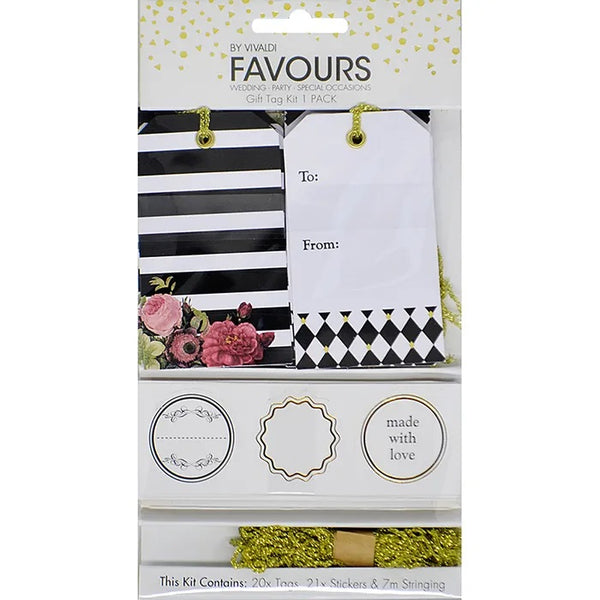 Black & White Gift Tag Kit