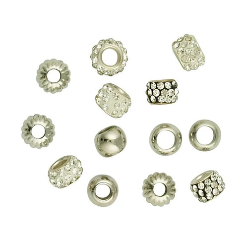 Bling Metal Beads with Large Holes
