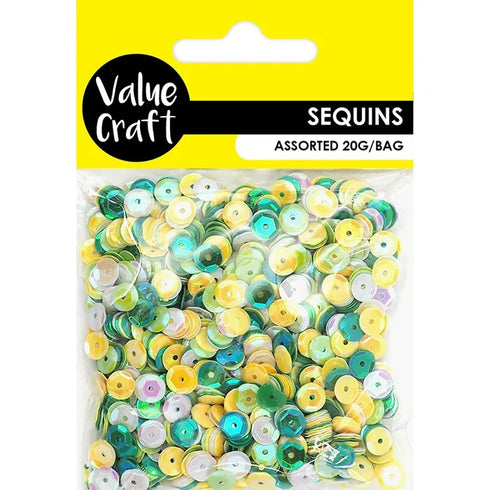 Blue & Green Craft Sequins