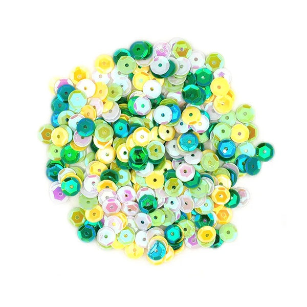 Blue & Green Craft Sequins