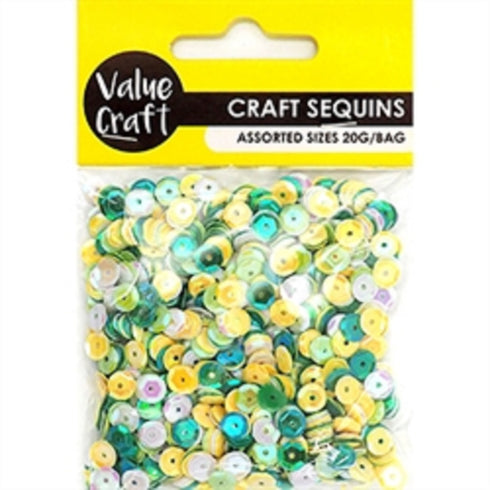 Blue & Green Craft Sequins