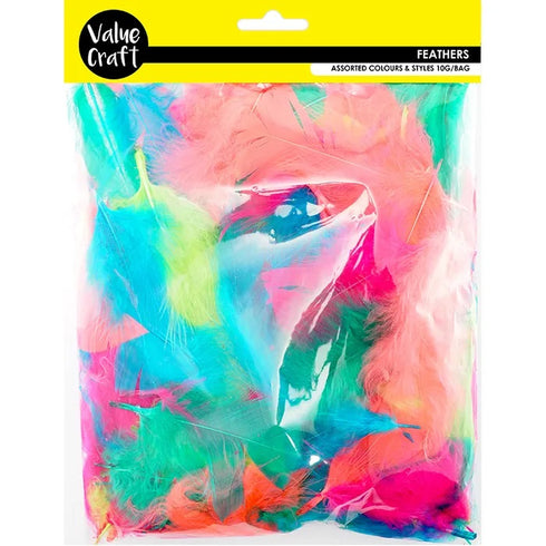 Bright Colours Craft Feathers
