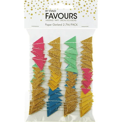 Bright Colours Paper Garland Flags