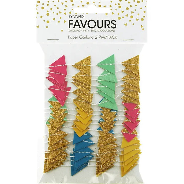 Bright Colours Paper Garland Flags