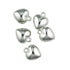 Bright Silver Colour Plastic Heart Charms