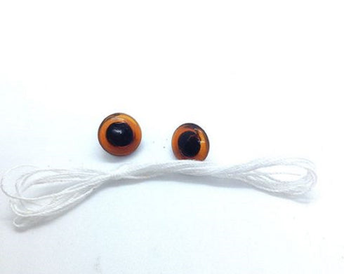 Brown Colour Glass Doll Eyes (available in 4 sizes)