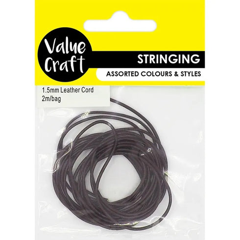 Brown Round Genuine Leather Cord