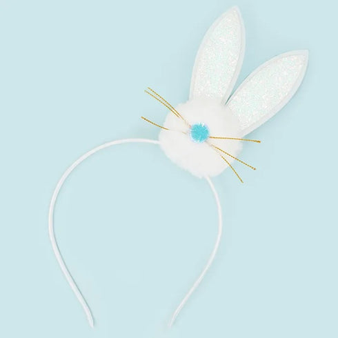 White Colour Bunny Face Easter Headband