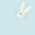 White Colour Bunny Face Easter Headband
