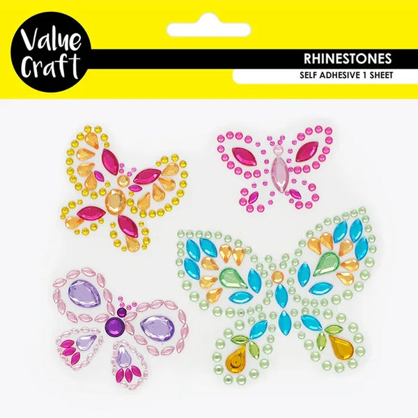 Butterfly Self Adhesive Rhinestones