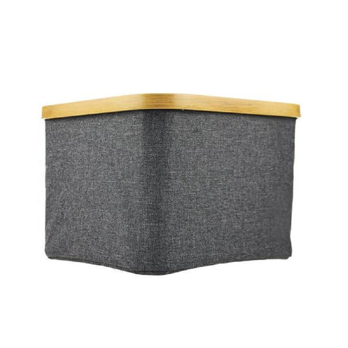 Charcoal Colour Small Bamboo Frame Storage Basket